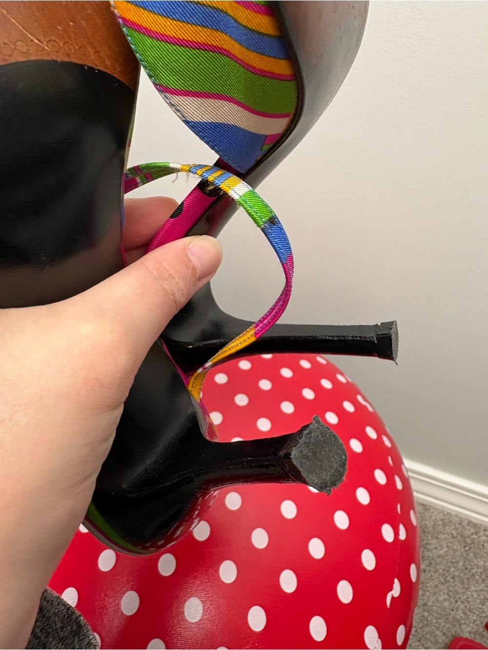 Stuart Weitzman Colorful Pattern Block Mule Heels - Picture 9 of 10